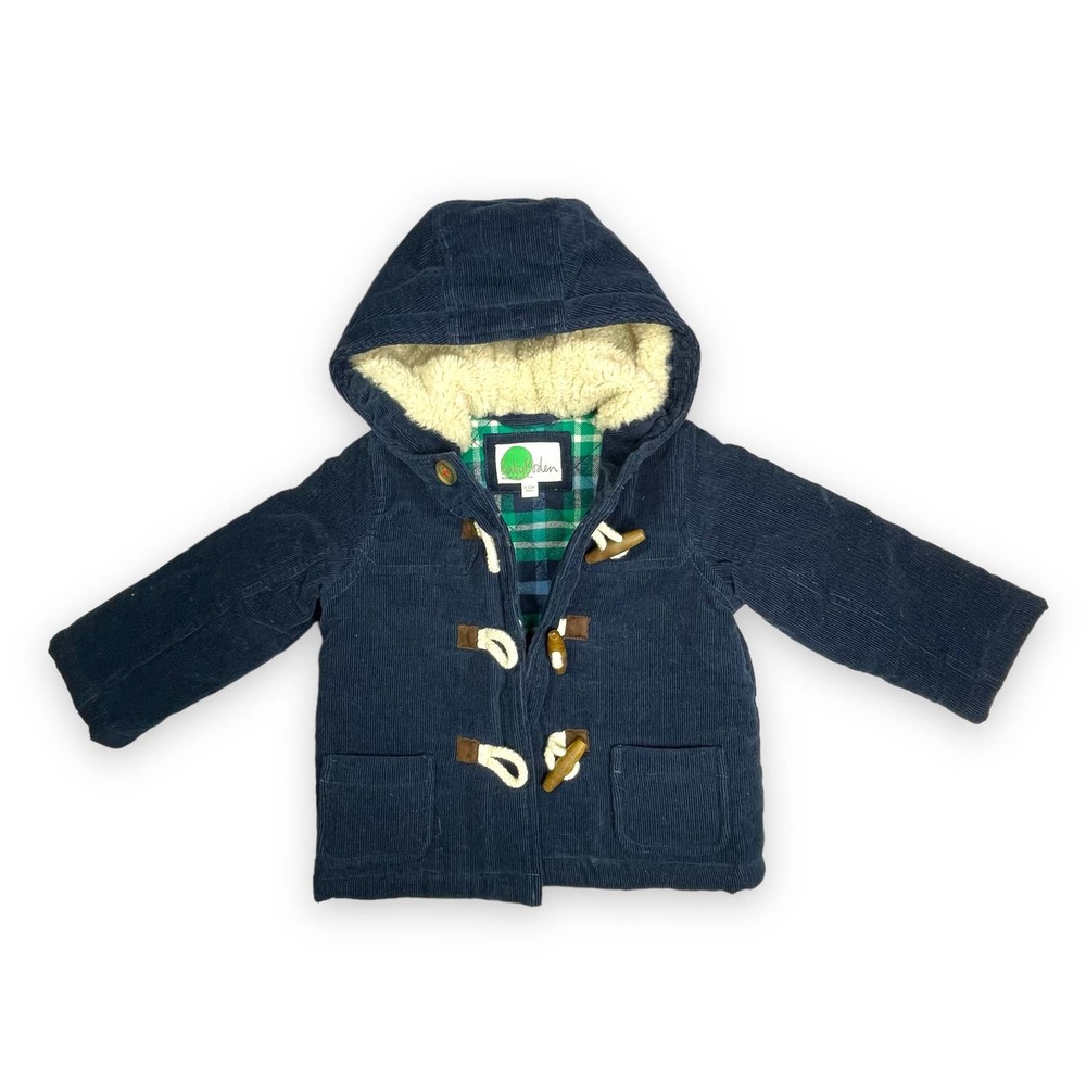 Mini Boden Baby Corduroy Peacoat Jacket Coat Toggle Paddington 6m 12m